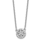 14k White Gold 1/5 carat Lab Grown Diamond VS/SI+ G+ Complete 18 inch Necklace